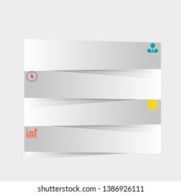 In the figure infographics in the form of rectangles, 4 positions. Infographics with icons. Infographics for business, project, presentation.
