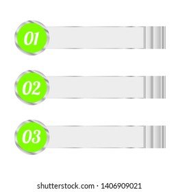 In the figure infographics of rectangles, circles of green color. Infographic for typing is empty. Infographics for a site, a project, a presentation.