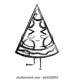 figure kawaii cute funny slice pizza food