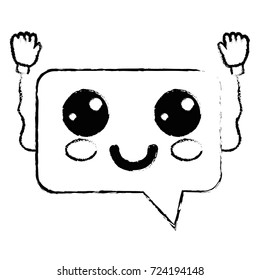 figure kawaii cute happy chat bubble