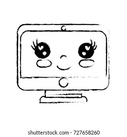 figure kawaii cute happy screen monitor