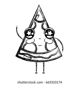 figure kawaii cute tender slice pizza food