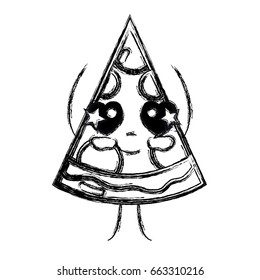 figure kawaii cute tender slice pizza food