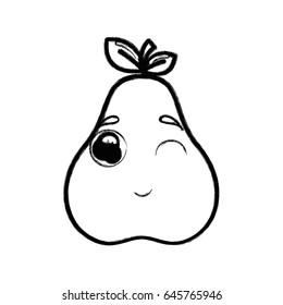 figure kawaii nice funny pear icon