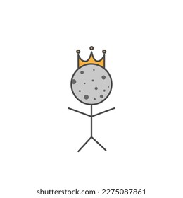 figure of a king isolated on a white background