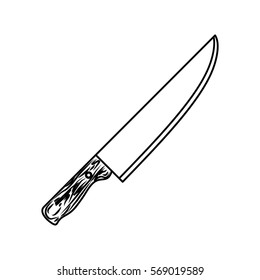 figure knife cook icon image, vector illustration