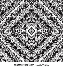 Figure lace fabric on the lumen of the drawn lines. Drawing for wrapping paper. Seamless vector pattern