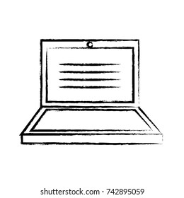 figure laptop electronic technology with screen design