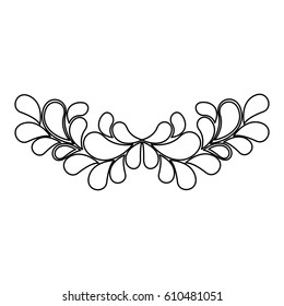 figure leaves decoration icon, vector illustraction design image
