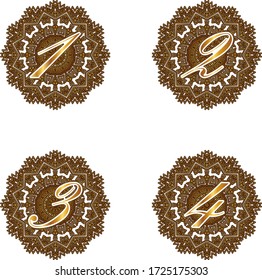 Die Figur ist wie ein Monogramm in der Form mandala
