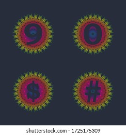 The figure is like a monogram in the form mandala