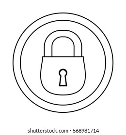 figure lock icon image design, vector illustration