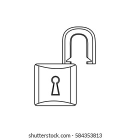 figure lock open icon image, vector illustration design