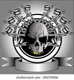 Figure logo for airbrushing t-shirts, for web design