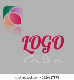 In the figure the logo is carved, for a flower shop, a beauty salon, a logo for the company. Logo for new company, company, logo, colored