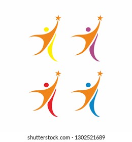 Figure Logo Design Template Illustration Vector