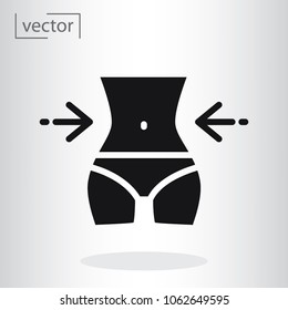 figure lose weight icon vector