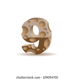 Figure made of chocolate (see other chocolate characters in my portfolio), vector illustration, eps10, transparent shadow