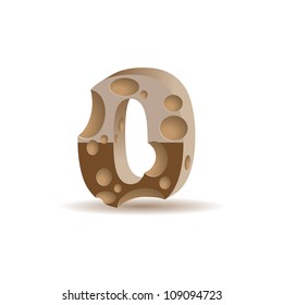Figure made of chocolate (see other chocolate characters in my portfolio), vector illustration, eps10, transparent shadow