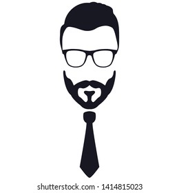 Figure of a man with a beard, glasses and tie