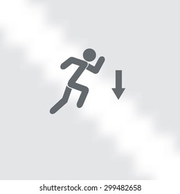 figure  man  and direction arrow icon