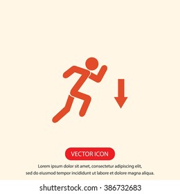 figure  man  and direction arrow icon