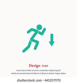 figure  man  and direction arrow icon