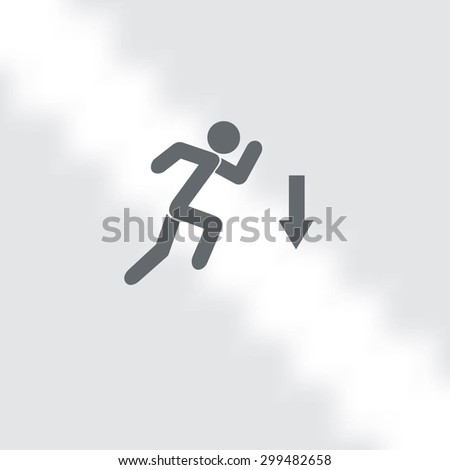 figure  man  and direction arrow icon