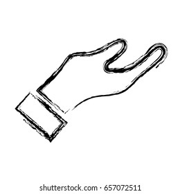 figure man hand to do signal or communication