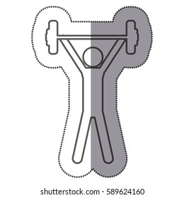 figure man lifting weights icon image, vector illustration design
