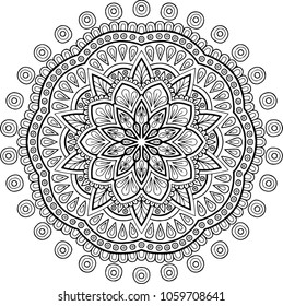 Figure mandala for coloring