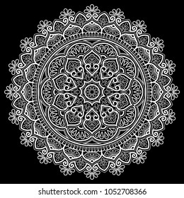 Figure mandala for coloring book