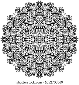Figure mandala for coloring book