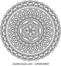 Figure mandala for coloring doodles sketch good mood