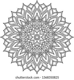 Figure mandala for coloring doodles sketch good mood