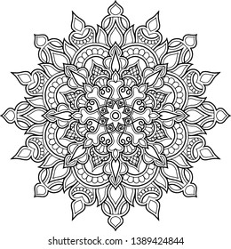 Figure mandala for coloring doodles sketch good mood