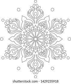 Figure mandala for coloring doodles sketch good mood