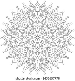 Figure mandala for coloring doodles sketch good mood
