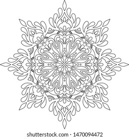 Figure mandala for coloring doodles sketch good mood