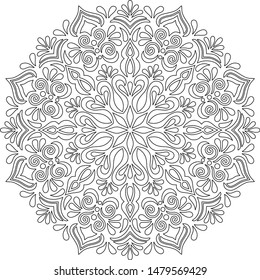Figure mandala for coloring doodles sketch good mood