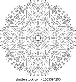 Figure mandala for coloring doodles sketch good mood