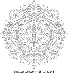 Figure mandala for coloring doodles sketch good mood