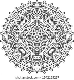 Figure mandala for coloring doodles sketch good mood