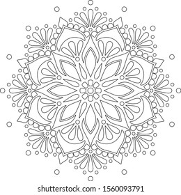 Figure mandala for coloring doodles sketch good mood