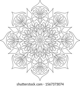 Figure mandala for coloring doodles sketch good mood