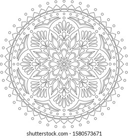 Figure mandala for coloring doodles sketch good mood