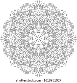 Figure mandala for coloring doodles sketch good mood