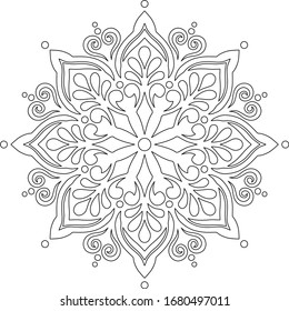 Figure mandala for coloring doodles sketch good mood