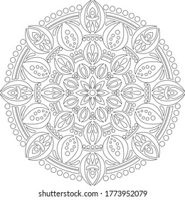 Figure mandala for coloring doodles sketch good mood