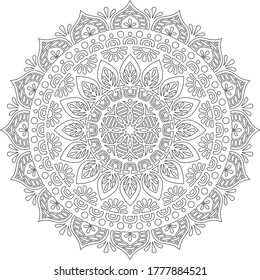 Figure mandala for coloring doodles sketch good mood